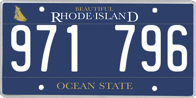 RI license plate 971796