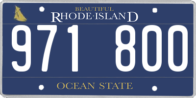 RI license plate 971800