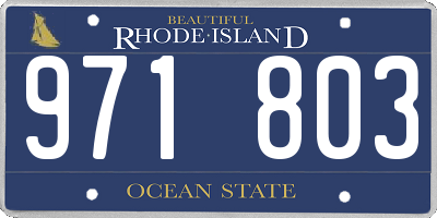 RI license plate 971803