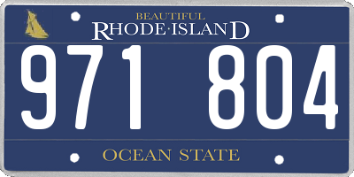 RI license plate 971804