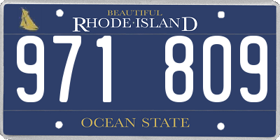 RI license plate 971809