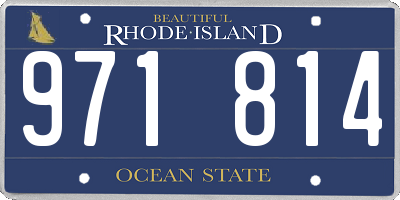 RI license plate 971814