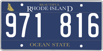 RI license plate 971816