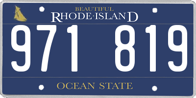 RI license plate 971819