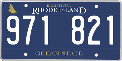 RI license plate 971821