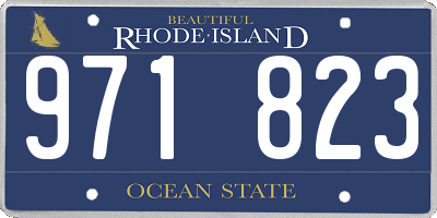 RI license plate 971823