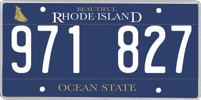 RI license plate 971827