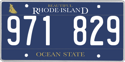 RI license plate 971829