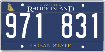 RI license plate 971831