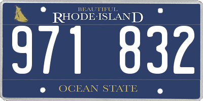 RI license plate 971832