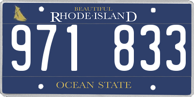 RI license plate 971833