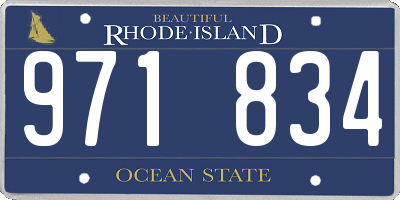 RI license plate 971834