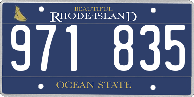 RI license plate 971835