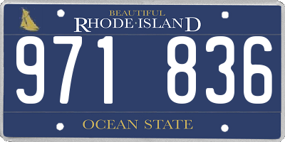 RI license plate 971836