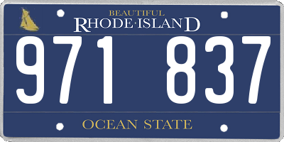 RI license plate 971837