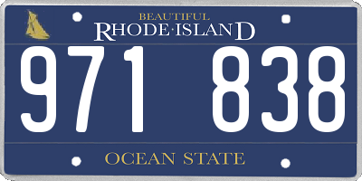 RI license plate 971838