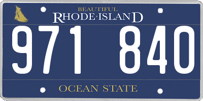 RI license plate 971840