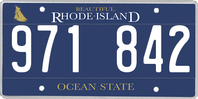 RI license plate 971842