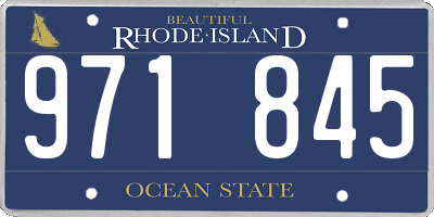 RI license plate 971845