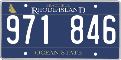 RI license plate 971846