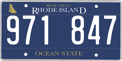 RI license plate 971847