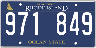 RI license plate 971849