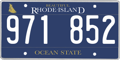 RI license plate 971852