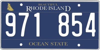 RI license plate 971854