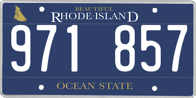 RI license plate 971857