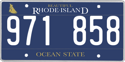 RI license plate 971858