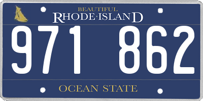 RI license plate 971862