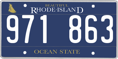 RI license plate 971863