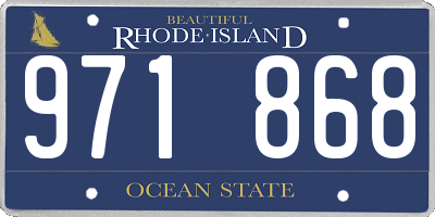 RI license plate 971868