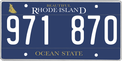 RI license plate 971870