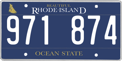 RI license plate 971874