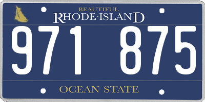 RI license plate 971875