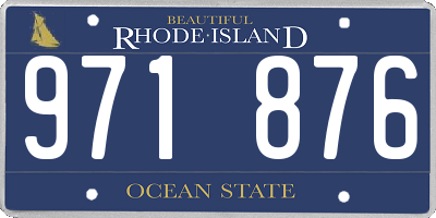 RI license plate 971876