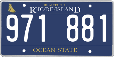 RI license plate 971881