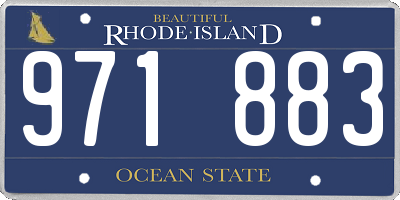 RI license plate 971883