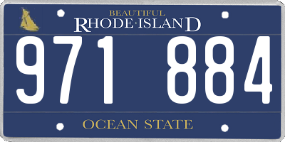 RI license plate 971884