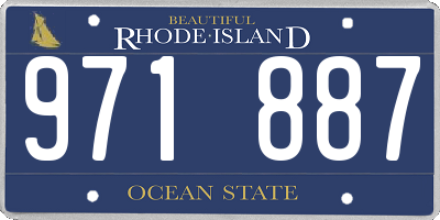 RI license plate 971887