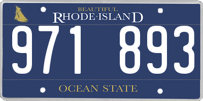 RI license plate 971893