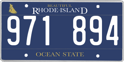 RI license plate 971894