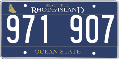 RI license plate 971907
