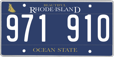 RI license plate 971910