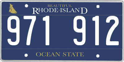 RI license plate 971912