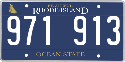 RI license plate 971913