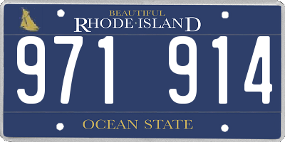 RI license plate 971914