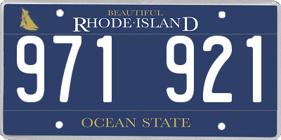 RI license plate 971921