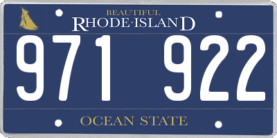 RI license plate 971922